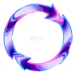 霓虹循环箭头视觉效果