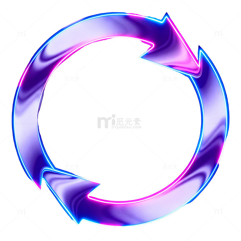 霓虹循环箭头视觉效果