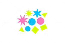 多彩几何图形设计素材