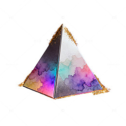 彩虹色金字塔幻彩视觉效果设计