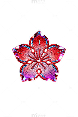 闪亮花瓣装饰图案珠宝设计元素