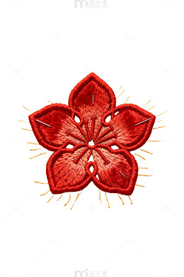 刺绣花朵装饰图案