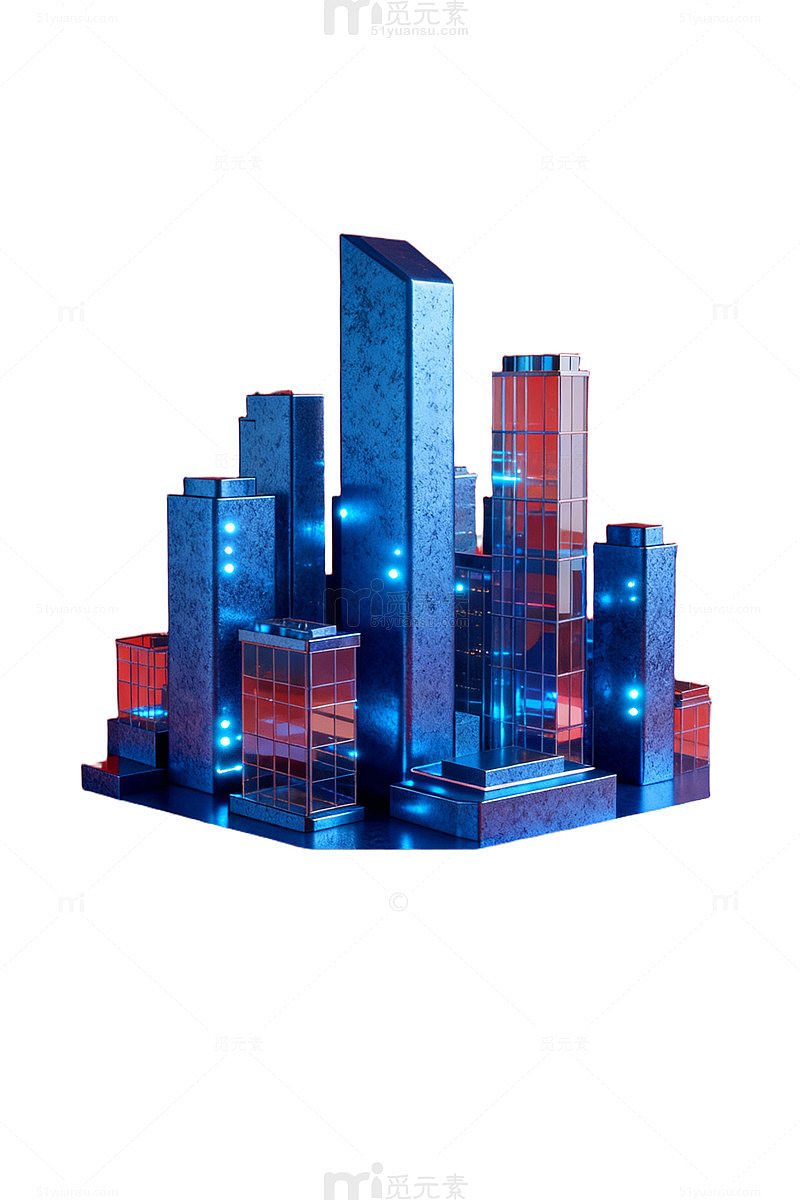 未来城市建筑模型艺术照