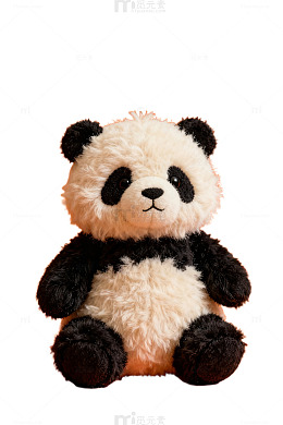 卡通熊猫毛绒玩具摄影