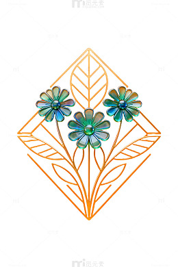 抽象花朵几何图案设计