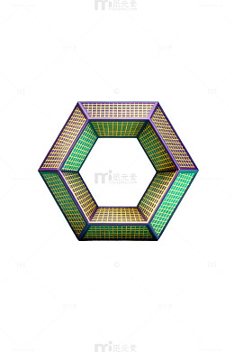 AI创意六边形结构图