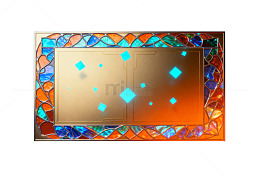 彩绘玻璃装饰镜设计