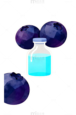 简约风格水果瓶子插画