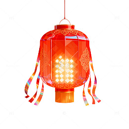 红灯笼灯饰装饰创意素材