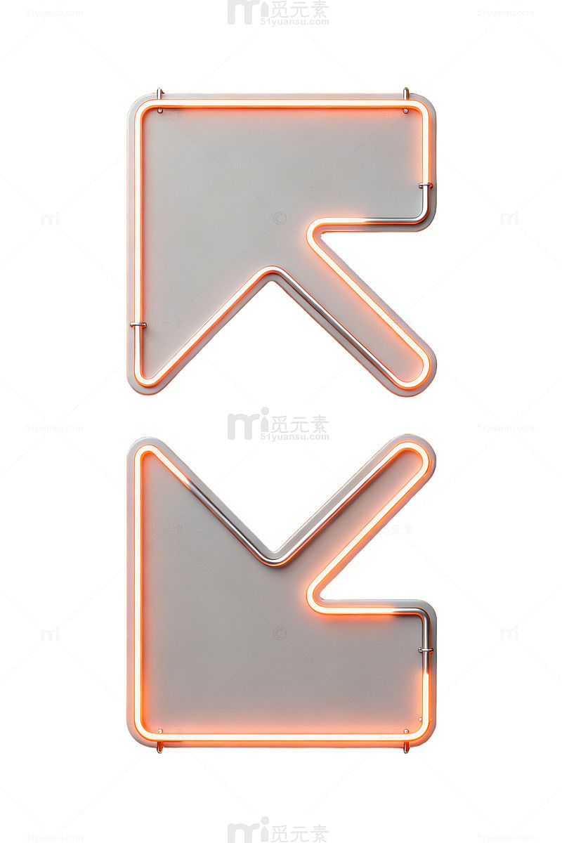 霓虹灯效果箭头图案设计