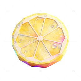 柠檬切片艺术照片