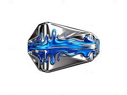 金属质感冰块艺术图像