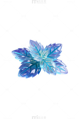 玻璃质感花朵装饰艺术图片