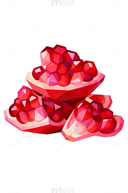 AI生成石榴像素艺术