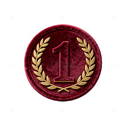 红色金奖徽章设计素材