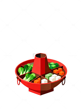 AI生成美食拼盘插画