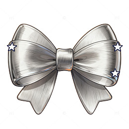 金属质感蝴蝶结图标设计