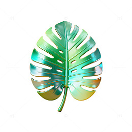 渐变叶AI创意艺术