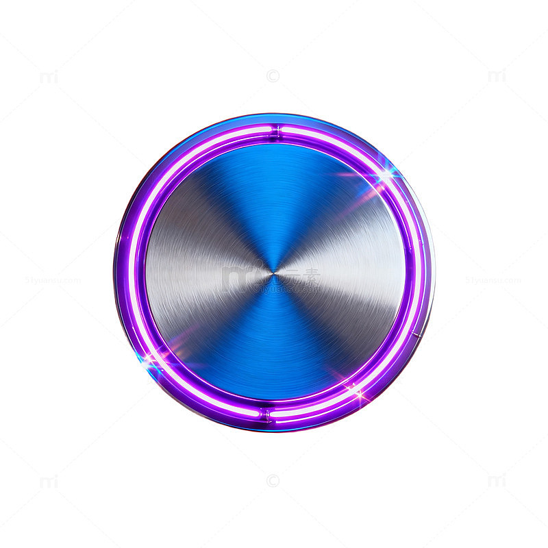 科技感金属按钮设计元素