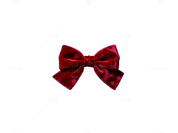 简约红蝴蝶结摄影素材