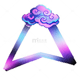 梦幻云彩三角形艺术图案