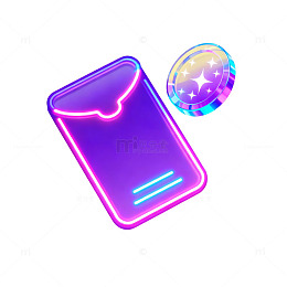 霓虹风智能手机图标设计