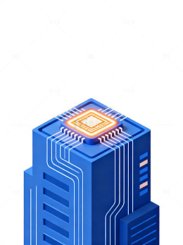 科技风未来城市建筑3D模型