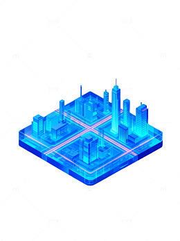 未来城市科技感插画