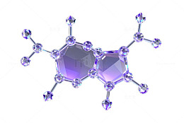 科技感分子模型图