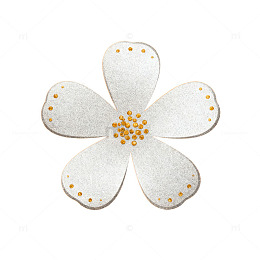 简洁风白色花朵图案设计素材