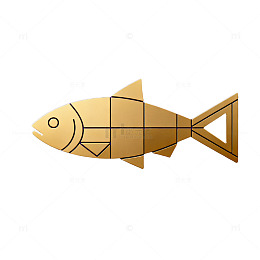 几何风格鱼图标设计