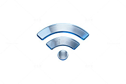 金属WiFi标志设计元素