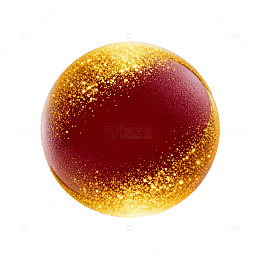 金色闪光亮球深红背景