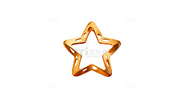 金色星形饰品特写