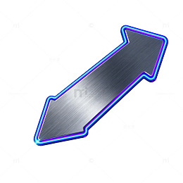 科技感箭头霓虹灯设计