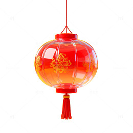 喜庆中国红灯笼装饰素材