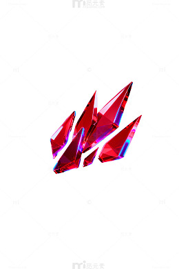 霓虹光效红色宝石艺术插画