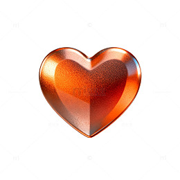 金属质感心形装饰图案