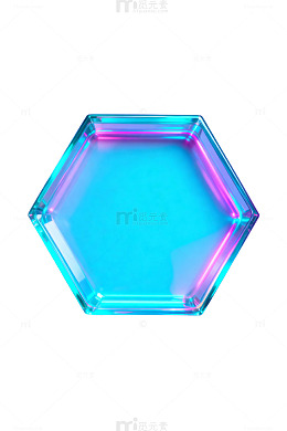 霓虹色玻璃盘创意静物摄影