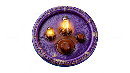 紫盘烛光节日装饰