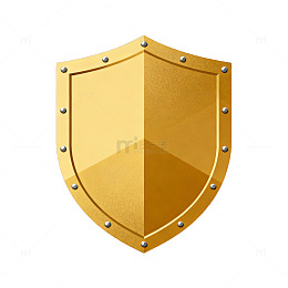 金色盾牌图标设计素材