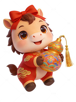 2026年贺春新年过年马年卡通马24