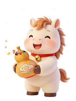 2026年贺春新年过年马年卡通马310