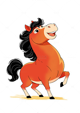 2026卡通马年新年春节贺岁骏马插画设计