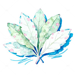 水彩叶图艺术设计
