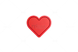 红色心形图标简约设计