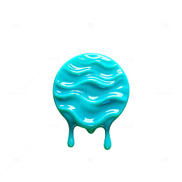 蓝绿色泥状物特写