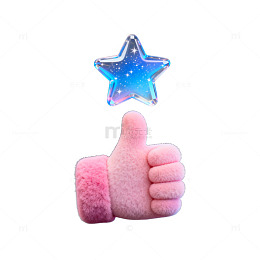 萌趣星形点赞动画图标设计