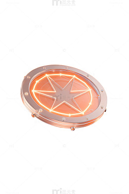 霓虹五角星灯设计元素