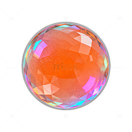 水晶球橙色背景设计元素